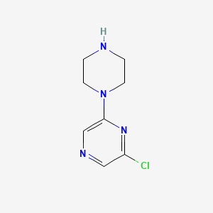 molecular formula C8H11ClN4 B1677248 2-Chloro-6-(1-piperazinyl)pyrazine CAS No. 64022-27-1