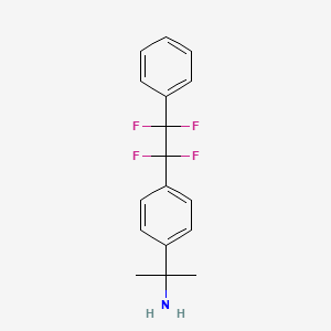 molecular formula C17H17F4N B1677250 alpha,alpha-Dimethyl-4-(alpha,alpha,beta,beta-tetrafluorophenethyl)benzylamine CAS No. 40396-83-6