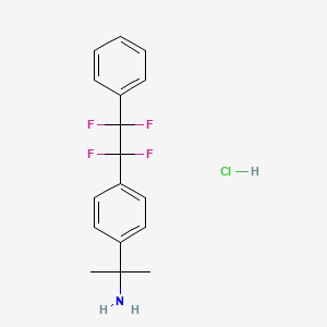 molecular formula C17H18ClF4N B1677255 2-(4-(1,1,2,2-Tetrafluoro-2-phenylethyl)phenyl)propan-2-amine hydrochloride CAS No. 40396-69-8