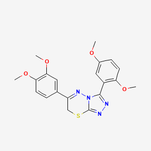 molecular formula C20H20N4O4S B1677257 3-(2,5-dimethoxyphenyl)-6-(3,4-dimethoxyphenyl)-7H-[1,2,4]triazolo[3,4-b][1,3,4]thiadiazine CAS No. 1013750-77-0