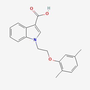 molecular formula C19H19NO3 B1677259 1-[2-(2,5-Dimethylphenoxy)ethyl]-3-indolecarboxylic acid CAS No. 878978-76-8
