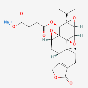 molecular formula C24H27NaO9 B1677290 Omtriptolide sodium CAS No. 195883-09-1