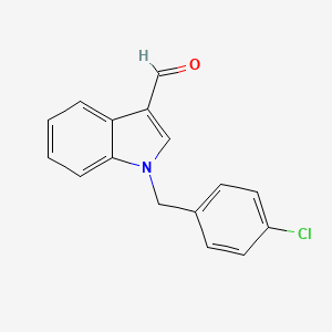 molecular formula C16H12ClNO B1677298 1-(4-氯苄基)-1H-吲哚-3-甲醛 CAS No. 75629-57-1