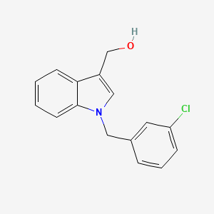 molecular formula C16H14ClNO B1677299 {1-[(3-Chlorophenyl)methyl]-1H-indol-3-yl}methanol CAS No. 92407-90-4