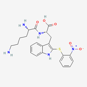 molecular formula C23H27N5O5S B1677302 o-Nitrophenylsulfenyl-lysyl-tryptophan CAS No. 103088-69-3