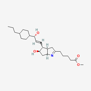 methyl 5-[(3aR,4R,5R,6aS)-5-hydroxy-4-[(E,3S)-3-hydroxy-3-(4-propylcyclohexyl)prop-1-enyl]-3,3a,4,5,6,6a-hexahydrocyclopenta[b]pyrrol-2-yl]pentanoate