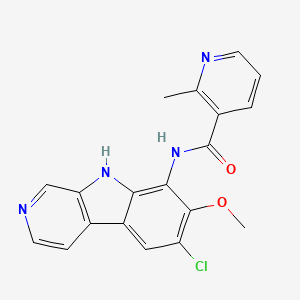 N-(6-chloro-7-methoxy-9H-pyrido[3,4-b]indol-8-yl)-2-methylnicotinamide