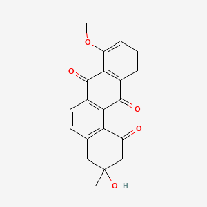 molecular formula C20H16O5 B1677347 3-hydroxy-8-methoxy-3-methyl-2,4-dihydrobenzo[a]anthracene-1,7,12-trione CAS No. 117620-87-8