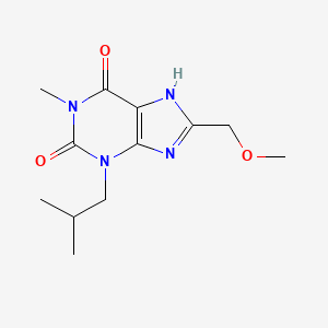 molecular formula C12H18N4O3 B1677356 8-Methoxymethyl-3-isobutyl-1-methylxanthine CAS No. 78033-08-6