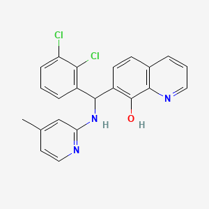molecular formula C22H17Cl2N3O B1677357 7-[(2,3-Dichlorophenyl)-[(4-methylpyridin-2-yl)amino]methyl]quinolin-8-ol CAS No. 430458-66-5
