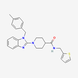 molecular formula C26H28N4OS B1677358 1-[1-(4-Methylbenzyl)-1H-benzimidazol-2-yl]-N-(2-thienylmethyl)-4-piperidinecarboxamide CAS No. 950291-33-5