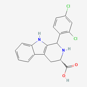 molecular formula C18H14Cl2N2O2 B1677360 (3S)-1-(2,4-dichlorophenyl)-2,3,4,9-tetrahydro-1H-beta-carboline-3-carboxylic acid CAS No. 1217513-24-0