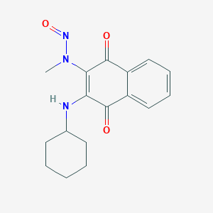 molecular formula C17H19N3O3 B1677364 2-(Cyclohexylamino)-3-[methyl(nitroso)amino]naphthalene-1,4-dione CAS No. 380877-02-1