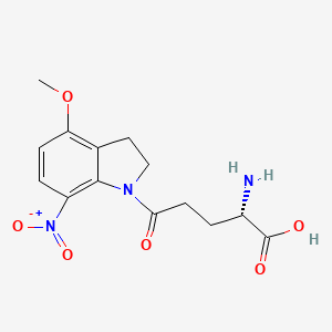 molecular formula C14H17N3O6 B1677367 MNI-笼型-L-谷氨酸 CAS No. 295325-62-1