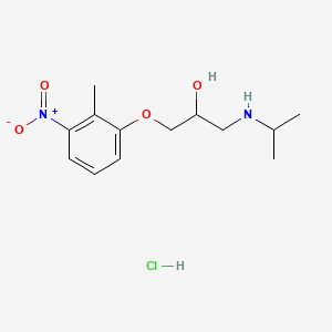 molecular formula C13H21ClN2O4 B1677368 1-Isopropylamino-3-(2-methyl-3-nitrophenoxy)propan-2-ol hydrochloride CAS No. 40830-74-8