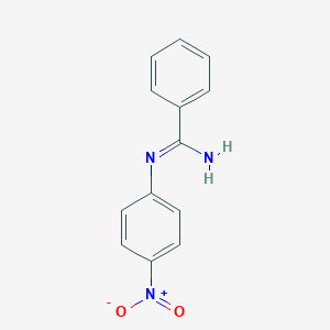 molecular formula C13H11N3O2 B167738 Benzenecarboximidamide, N-(4-nitrophenyl)- CAS No. 1986-61-4