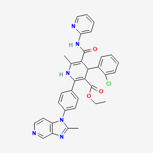 molecular formula C34H29ClN6O3 B1677385 Modipafant racemate CAS No. 122956-68-7