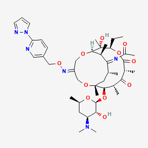 molecular formula C43H64N6O11 B1677386 Modithromycin CAS No. 736992-12-4