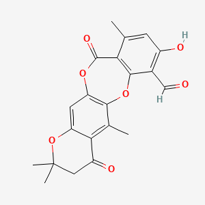 molecular formula C21H18O7 B1677403 Mollicellin A CAS No. 68455-06-1