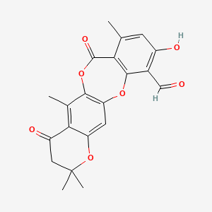 molecular formula C21H18O7 B1677404 mollicellin B CAS No. 68455-07-2
