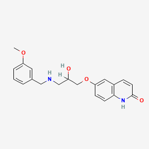 (+-)-6-(2-Hydroxy-3-((3-methoxybenzyl)amino)propoxy)-2(1H)-quinolinone