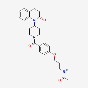 1-(1-(4-(3-Acetylaminopropoxy)benzoyl)-4-piperidyl)-3,4-dihydro-2(1H)-quinolinone