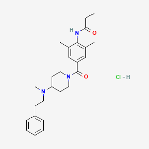 Propanamide, N-(2,6-dimethyl-4-((4-(methyl(2-phenylethyl)amino)-1-piperidinyl)carbonyl)phenyl)-, monohydrochloride