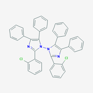 molecular formula C42H28Cl2N4 B167744 1,1'-Bi-1H-imidazole, 2,2'-bis(2-chlorophenyl)-4,4',5,5'-tetraphenyl- CAS No. 1707-68-2