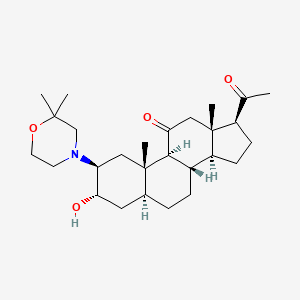 (2S,3S,5S,8S,9S,10S,13S,14S,17S)-17-acetyl-2-(2,2-dimethylmorpholino)-3-hydroxy-10,13-dimethylhexadecahydro-11H-cyclopenta[a]phenanthren-11-one