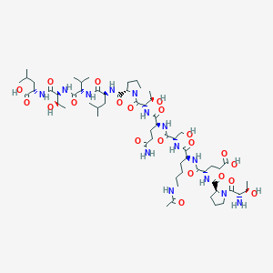 L-Leucine, N-(N-(N-(N-(1-(N-(N2-(N-(N6-acetyl-N2-(N-(1-L-threonyl-L-prolyl)-L-alpha-glutamyl)-L-lysyl)-L-seryl)-L-glutaminyl)-L-threonyl)-L-prolyl)-L-leucyl)-L-valyl)-L-threonyl)-