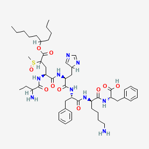 (2S)-2-[[(2R)-6-amino-2-[[(2S)-2-[[(2S)-2-[[(2S)-2-(2-aminobutanoylamino)-5-decan-5-yloxy-4-methylsulfinyl-5-oxopentanoyl]amino]-3-(4H-imidazol-4-yl)propanoyl]amino]-3-phenylpropanoyl]amino]hexanoyl]amino]-3-phenylpropanoic acid