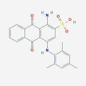 molecular formula C23H20N2O5S B167748 1-Amino-9,10-dihydro-9,10-dioxo-4-(2,4,6-trimethylanilino)anthracene-2-sulphonic acid CAS No. 1833-57-4