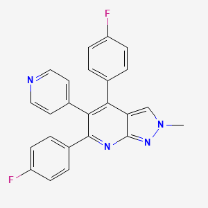 4,6-Bis(4-fluorophenyl)-2-methyl-5-(4-pyridinyl)-2H-pyrazolo[3,4-b]pyridine