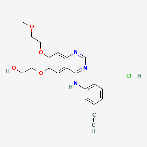 2-[4-(3-Ethynylanilino)-7-(2-methoxyethoxy)quinazolin-6-yl]oxyethanol;hydrochloride