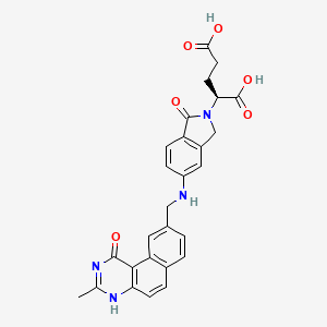 S)-2-(5(((1,2-Dihydro-3-methyl-1-oxobenzo(F)quinazolin-9-YL)methyl)amino)1-oxo-2-isoindolinyl)glutaric acid
