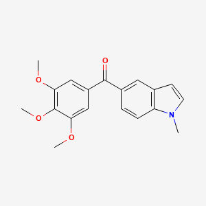 molecular formula C19H19NO4 B1677532 (1-methyl-1H-indol-5-yl)(3,4,5-trimethoxyphenyl)methanone CAS No. 946077-08-3