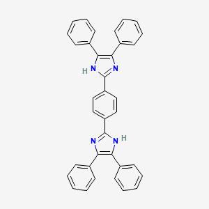 molecular formula C36H26N4 B1677553 2-[4-(4,5-diphenyl-1H-imidazol-2-yl)phenyl]-4,5-diphenyl-1H-imidazole CAS No. 4051-59-6