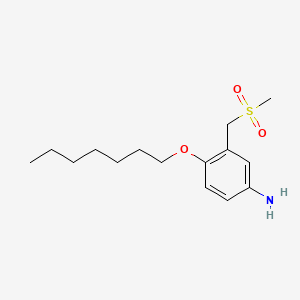 m-Toluidine, 4-(heptyloxy)-alpha-(methylsulfonyl)-