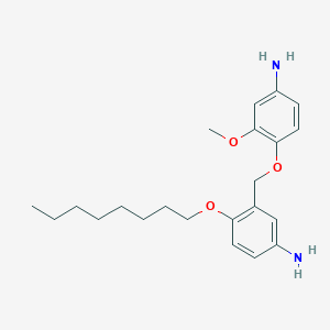 molecular formula C22H32N2O3 B1677567 m-Toluidine, alpha-(4-amino-2-methoxyphenoxy)-4-(octyloxy)- CAS No. 5804-10-4