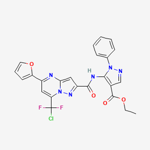 molecular formula C24H17ClF2N6O4 B1677583 Mycro3 