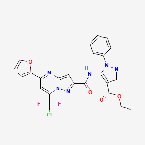 molecular formula C24H17ClF2N6O4 B1677583 Mycro3 CAS No. 944547-46-0