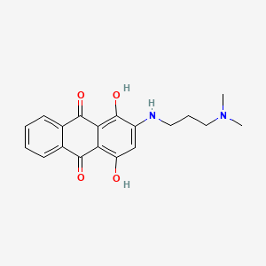 molecular formula C19H20N2O4 B1677588 2-[3-(Dimethylamino)propylamino]-1,4-dihydroxyanthracene-9,10-dione CAS No. 3900-43-4