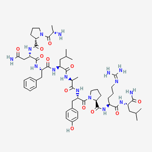 molecular formula C56H85N15O12 B1677602 Mytilus small cardioactive peptide CAS No. 150213-97-1