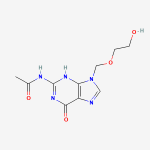 molecular formula C10H13N5O4 B1677608 N2-乙酰阿昔洛韦 CAS No. 110104-37-5