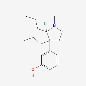 molecular formula C17H27NO B1677625 Phenol, m-(2,3-dipropyl-1-methyl-3-pyrrolidinyl)- CAS No. 1505-37-9