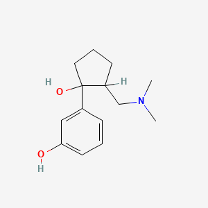 molecular formula C14H21NO2 B1677627 Phenol, m-(2-(dimethylaminomethyl)-1-hydroxycyclopentyl)- CAS No. 73825-72-6