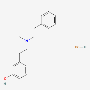 molecular formula C17H22BrNO B1677633 Phenol, m-(2-(N-methylphenethylamino)ethyl)-, hydrobromide CAS No. 70045-21-5