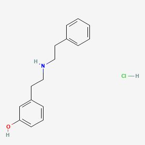molecular formula C16H20ClNO B1677634 Phenol, m-(2-(phenethylamino)ethyl)-, hydrochloride CAS No. 70045-20-4