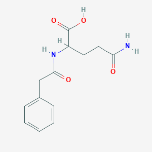 molecular formula C13H16N2O4 B1677654 N(2)-phenylacetylglutamine CAS No. 28047-15-6