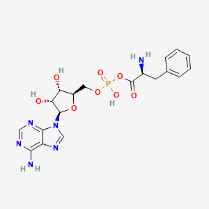 molecular formula C19H23N6O8P B1677655 Adenosine-5'-[phenylalaninyl-phosphate] CAS No. 35874-27-2